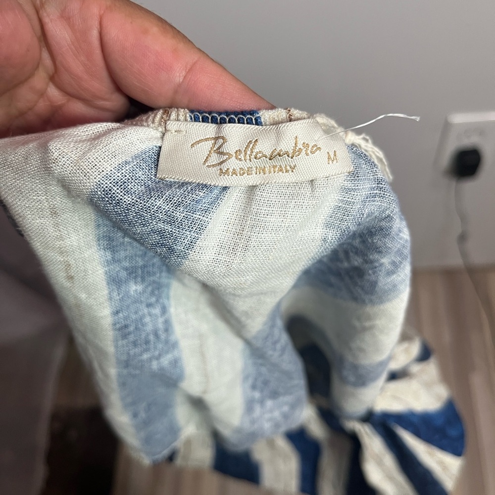 Bellandra Blue and White Striped Scarf